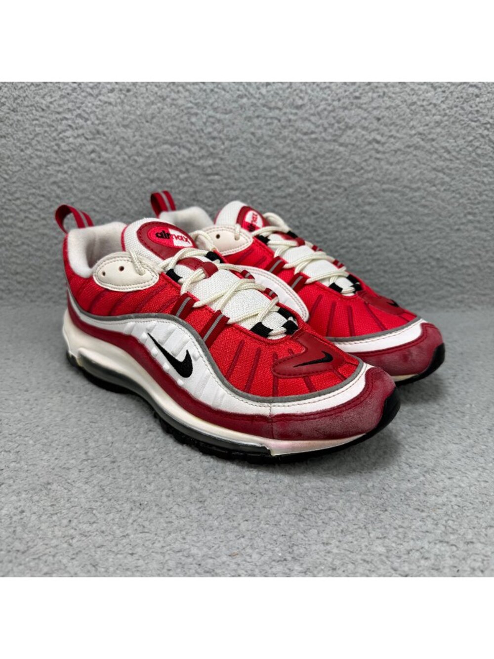 Nike Air Max 98 Womens 10 Shoes Gym Red White 2018 Athletic Running Sneakers